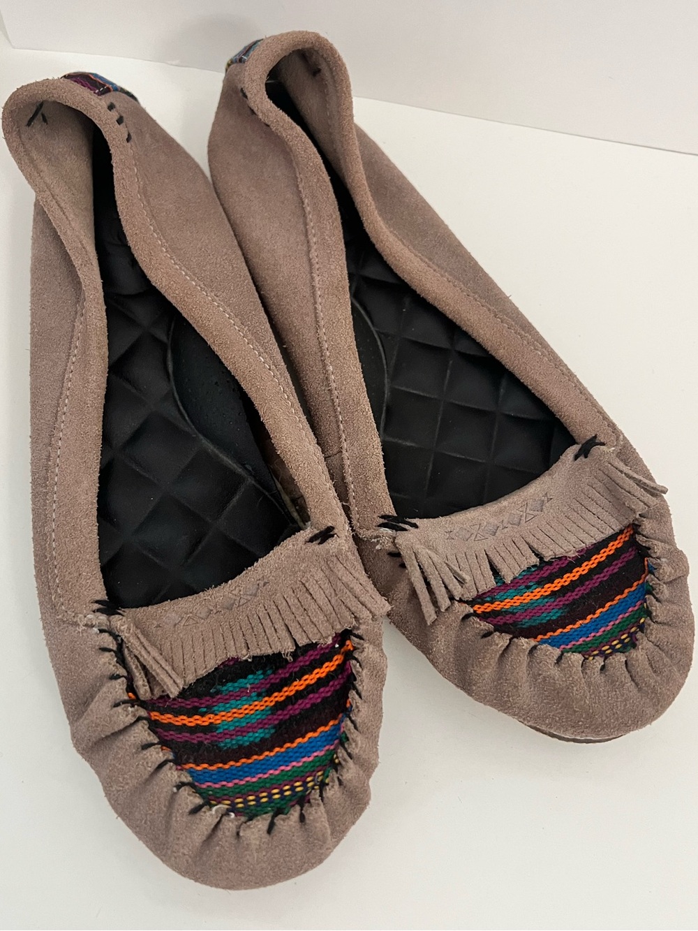 NEW Suede Moccasins Shoes, Size 8